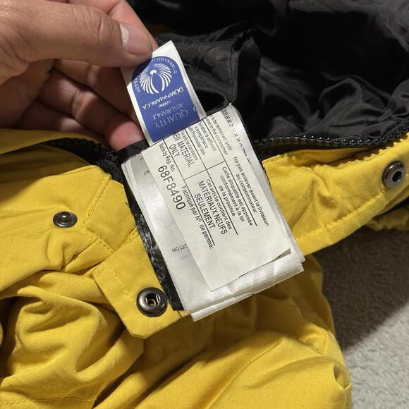 Canada Goose Baby Snowsuit Size 1 Yellow Arctic Program Hooded Bunting Winter - Picture 7 of 9